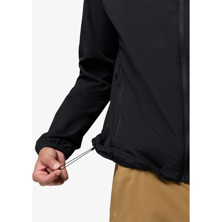 Chaqueta softshell con capucha Columbia Tall Heights III, negra, talla M