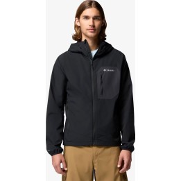 Veste softshell à capuche Columbia Tall Heights III, noire, taille XL