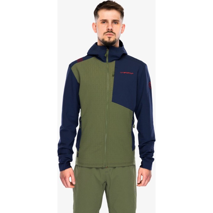 Chaqueta softshell La Sportiva Descender Storm Jkt, color Cypress/Night Sky, talla S