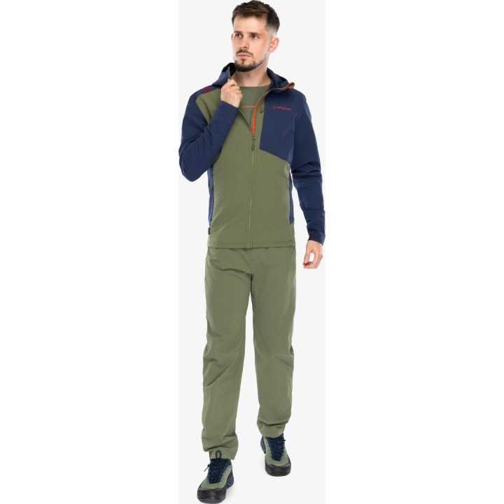 Chaqueta softshell La Sportiva Descender Storm Jkt, color Cypress/Night Sky, talla S