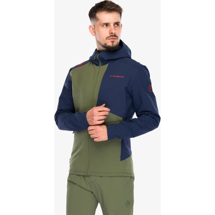 Chaqueta softshell La Sportiva Descender Storm Jkt, color Cypress/Night Sky, talla S