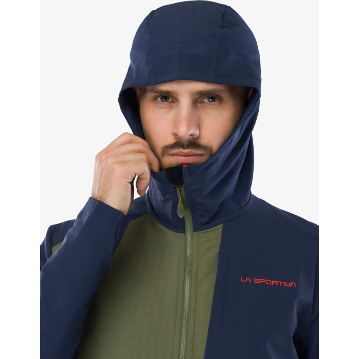 Chaqueta softshell La Sportiva Descender Storm Jkt, color Cypress/Night Sky, talla S
