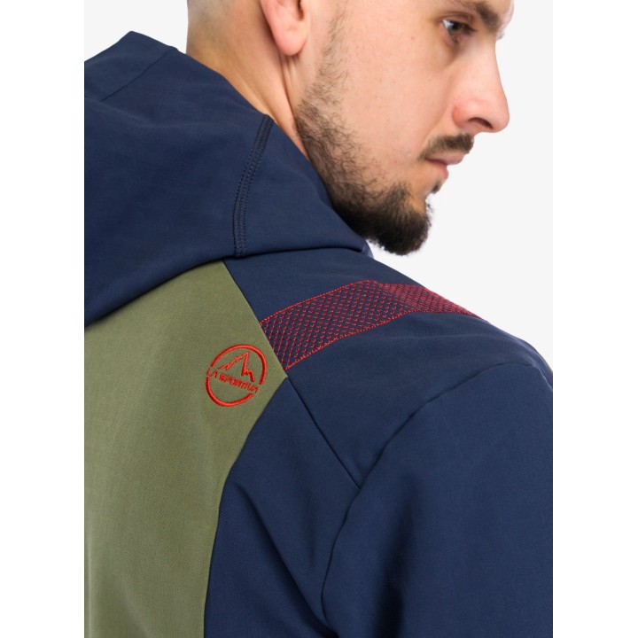 Chaqueta softshell La Sportiva Descender Storm Jkt, color Cypress/Night Sky, talla S