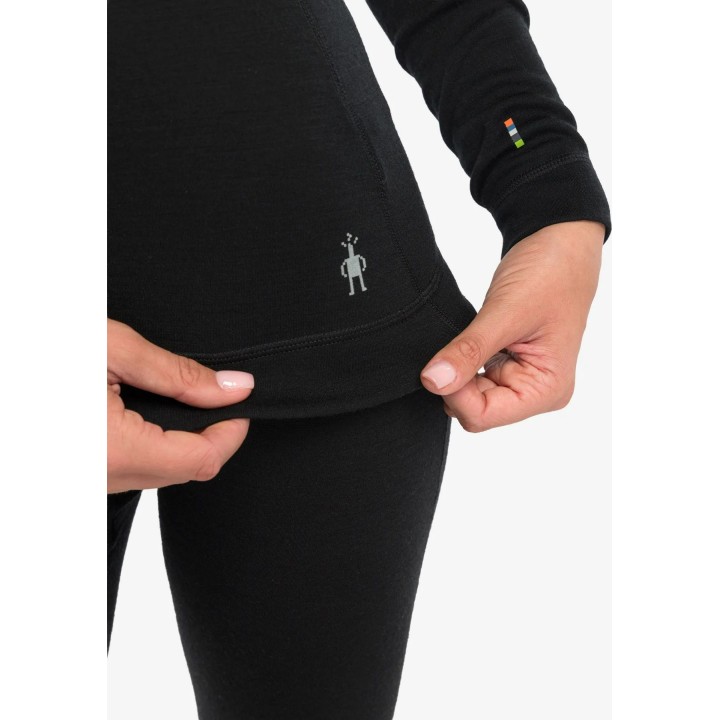 Camiseta interior térmica de merino Smartwool Classic para mujer, negro, talla XL