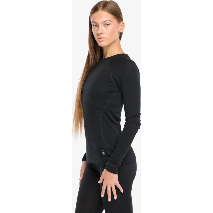 Camiseta interior térmica de merino Smartwool Classic para mujer, negro, talla XL