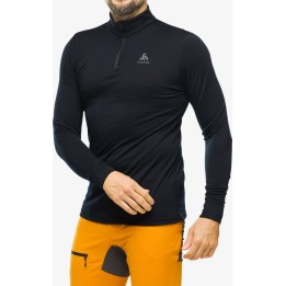 Odlo Merino 200 BL Top Women Turtle Neck LS Half-Zip Black L