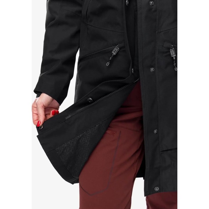Didriksons Ilma Parka 8 para mujer, negro, talla M