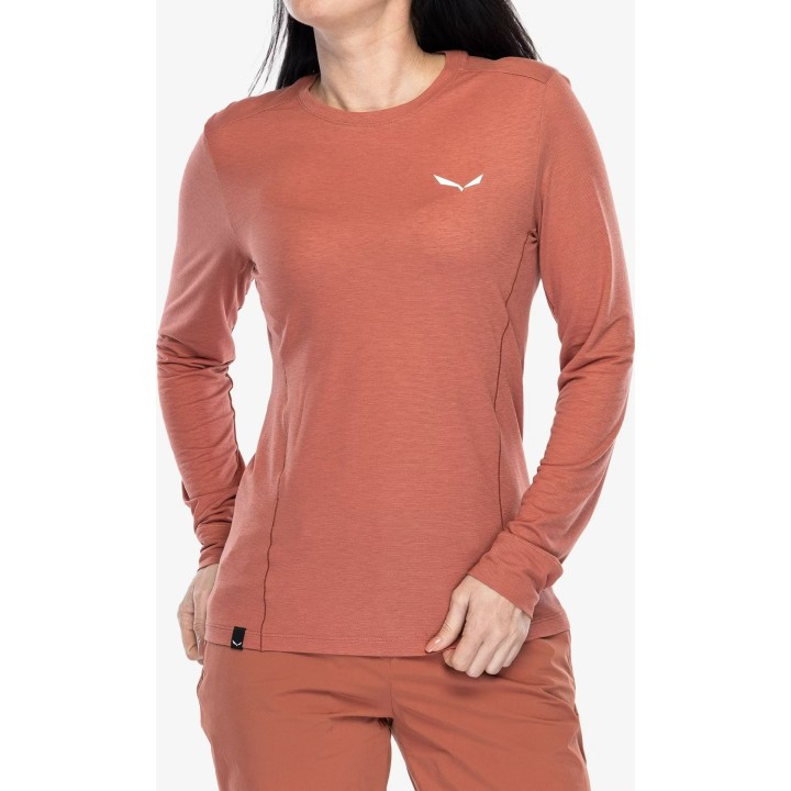 Camiseta Salewa Puez Dry para mujer, rojo etrusco