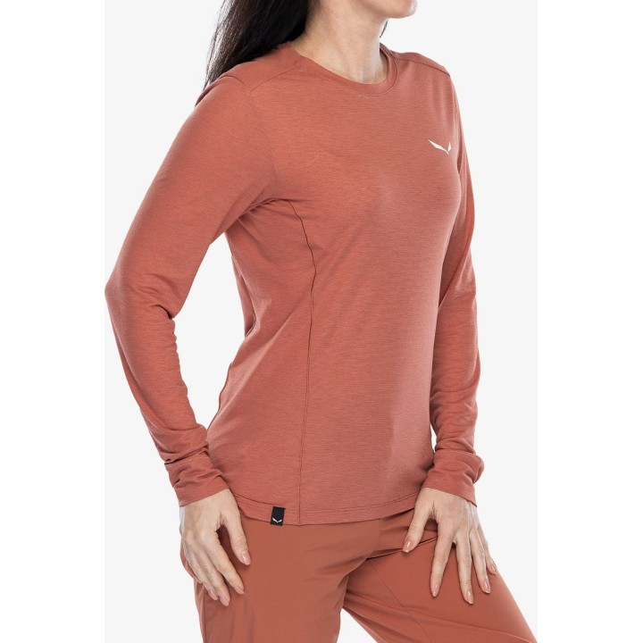 Camiseta Salewa Puez Dry para mujer, rojo etrusco, talla M