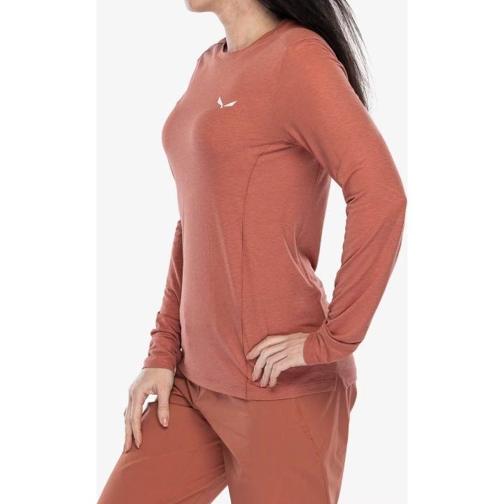 Camiseta Salewa Puez Dry para mujer, rojo etrusco, talla M