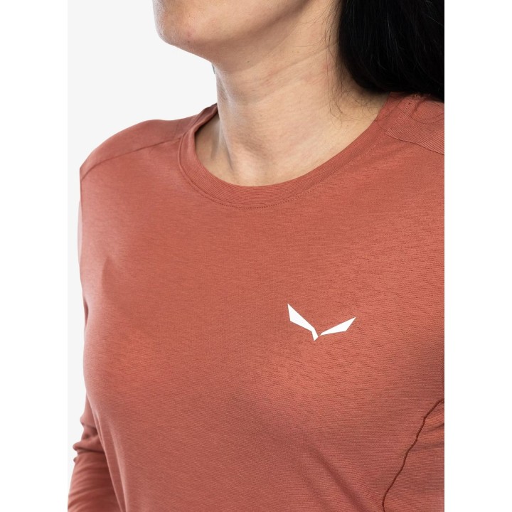 Camiseta Salewa Puez Dry para mujer, rojo etrusco, talla M