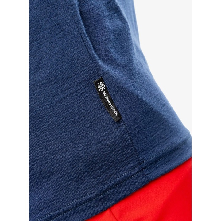 Camiseta Sensor Merino Active PT de manga larga para hombre, azul oscuro