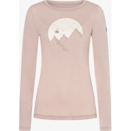 Camisa Super.natural Gondola LS para mulher, cor rosa empoeirado/vários padrões, tamanho S