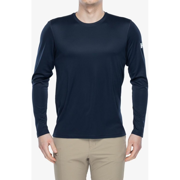 Camiseta térmica Helly Hansen Tech Crew LS 2.0, azul marino, talla M