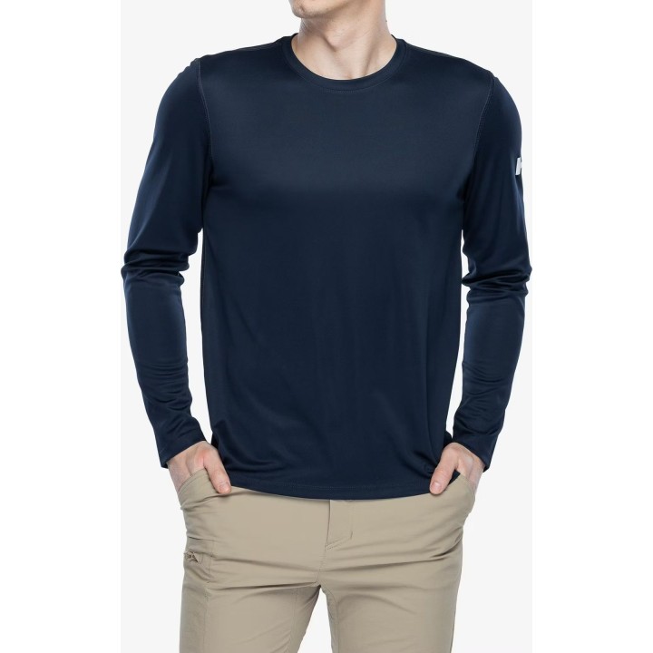 Camiseta térmica Helly Hansen Tech Crew LS 2.0, azul marino, talla M