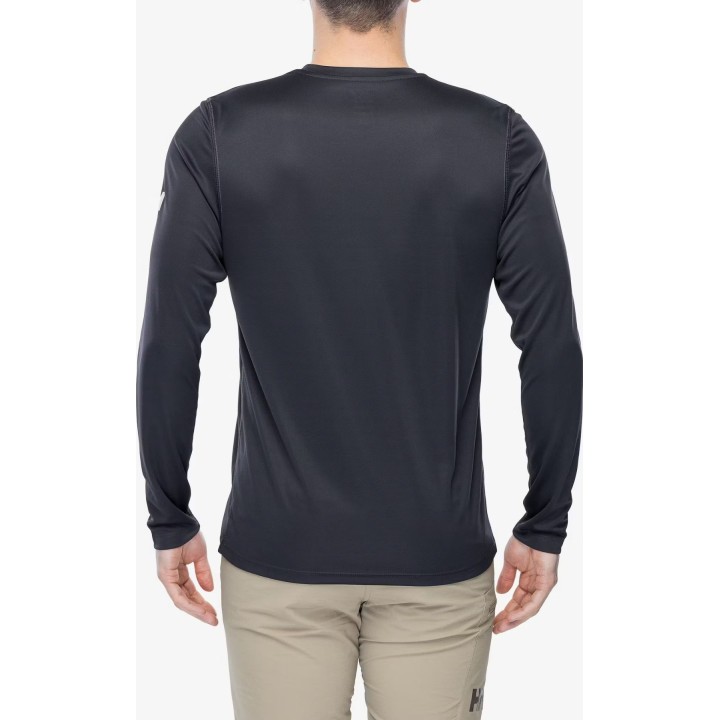 Camiseta térmica Helly Hansen Tech Crew LS 2.0, color Ebony, talla XL