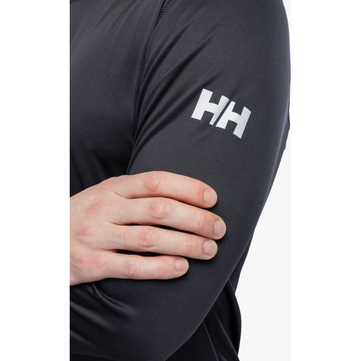 Camiseta térmica Helly Hansen Tech Crew LS 2.0, color Ebony, talla XL