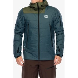Casaco com isolamento Ortovox Swisswool Zinal para homem, cinzento ártico escuro, tamanho M