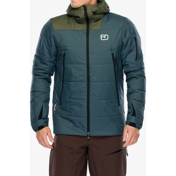 Veste isolante Ortovox Swisswool Zinal pour homme, gris arctique foncé, taille M