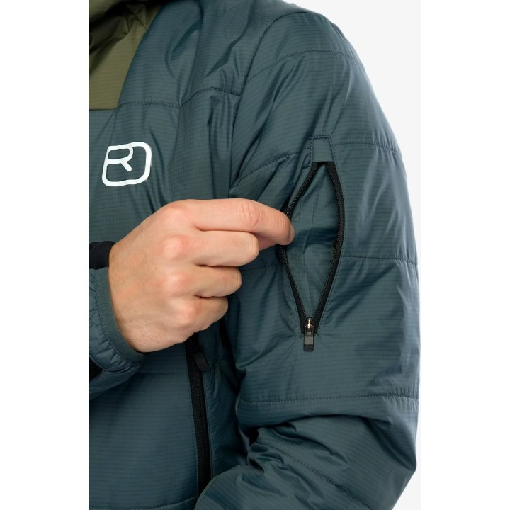 Veste isolante Ortovox Swisswool Zinal pour homme, gris arctique foncé, taille M