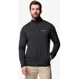 Chaqueta Columbia Essential Hike Grid Fleece con cremallera completa, color negro, talla S