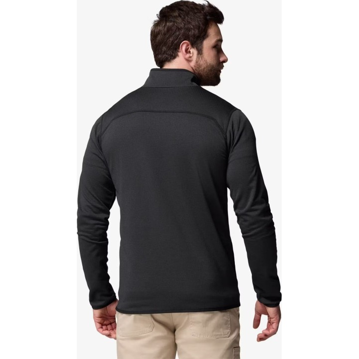 Chaqueta Columbia Essential Hike Grid Fleece con cremallera completa, color negro, talla S