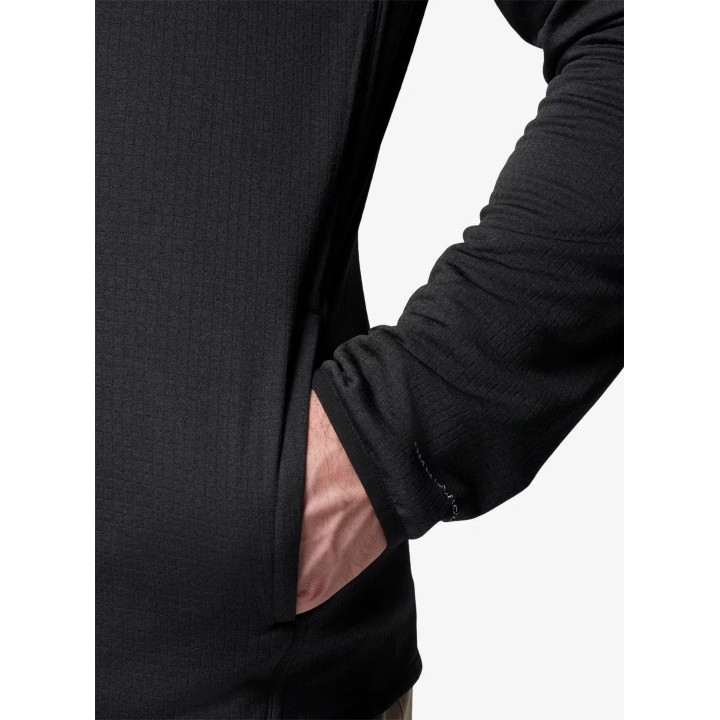 Chaqueta Columbia Essential Hike Grid Fleece con cremallera completa, color negro, talla S