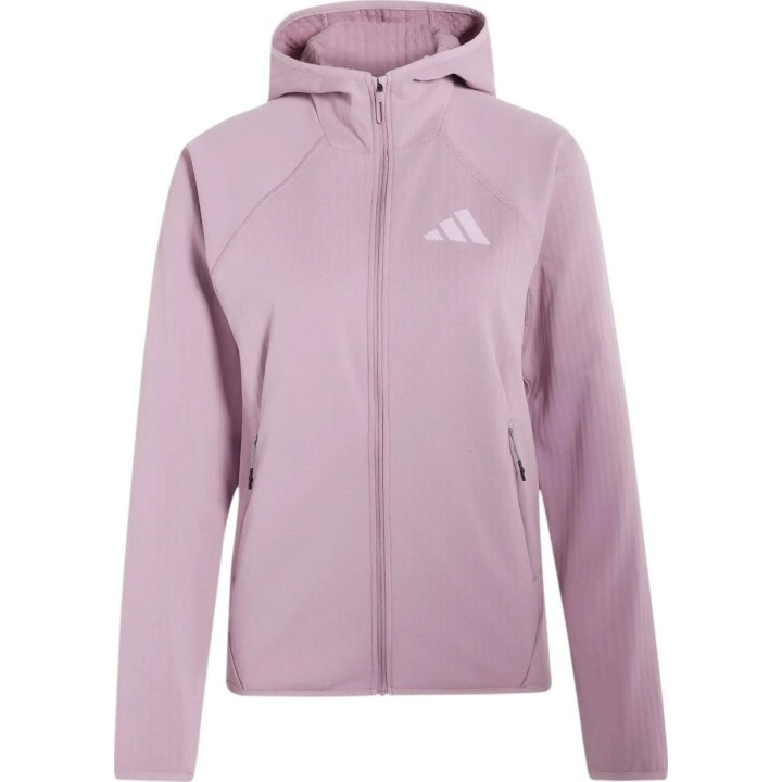 Veste à capuche adidas TERREX Xperior CLIMAWARM+ Ventknit en polaire pour femme, couleur Magic Mauve, taille M