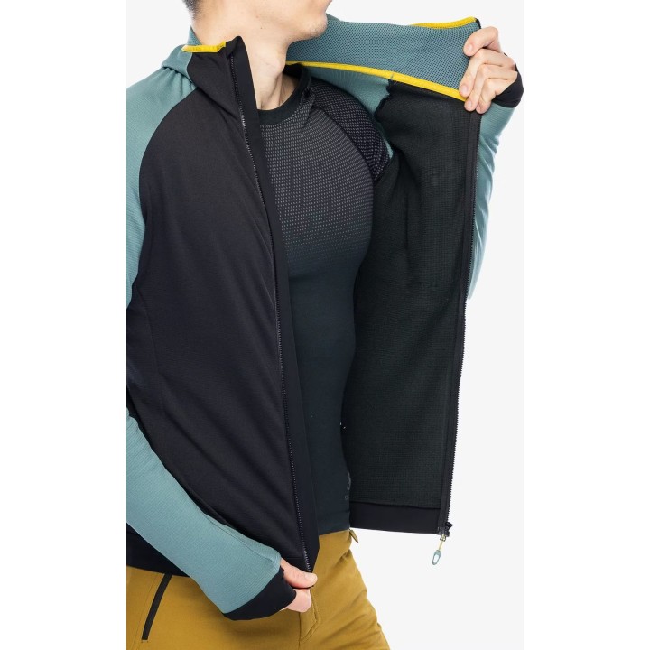 Chaqueta con capucha Dynafit Radical Polartec para hombre, color Atlantic