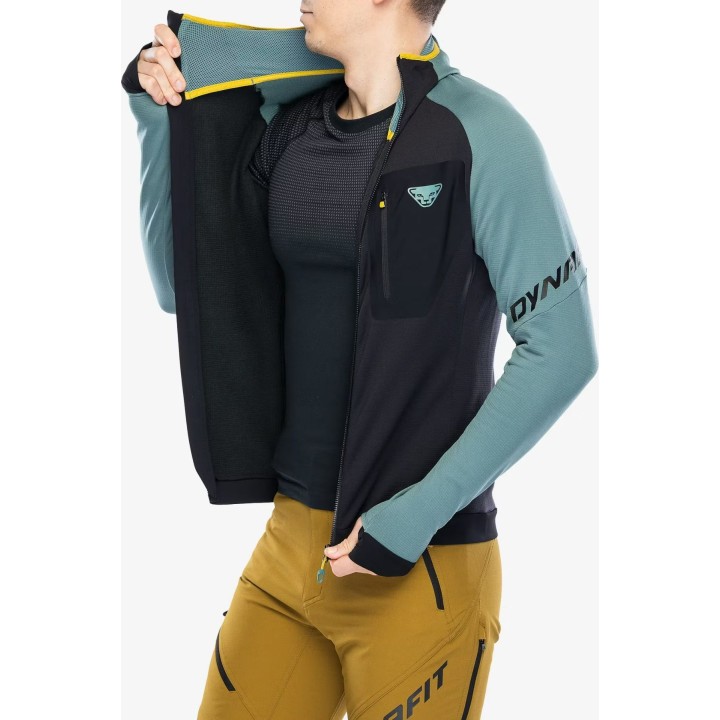 Chaqueta con capucha Dynafit Radical Polartec para hombre, color Atlantic