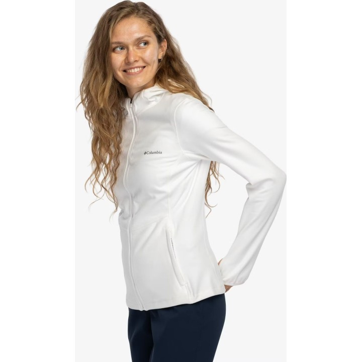 Chaqueta con capucha y cremallera completa Columbia Star Valley para mujer, color verde sal marina, talla M