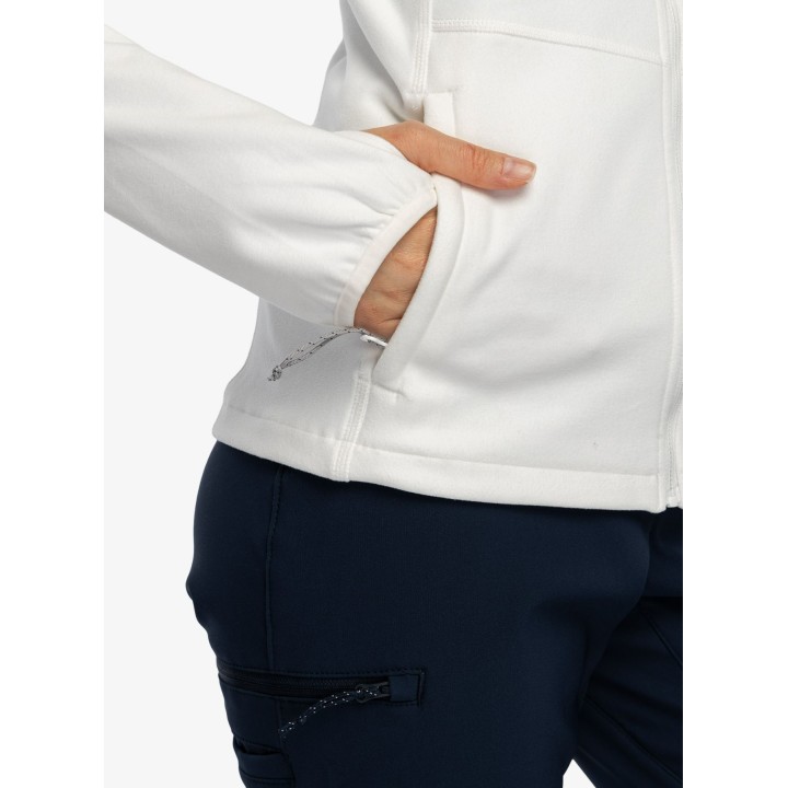 Chaqueta con capucha y cremallera completa Columbia Star Valley para mujer, color verde sal marina, talla M