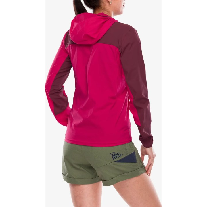 Chaqueta cortavientos Softshell Freeway de La Sportiva para mujer, color Azalea/Rojo, talla S