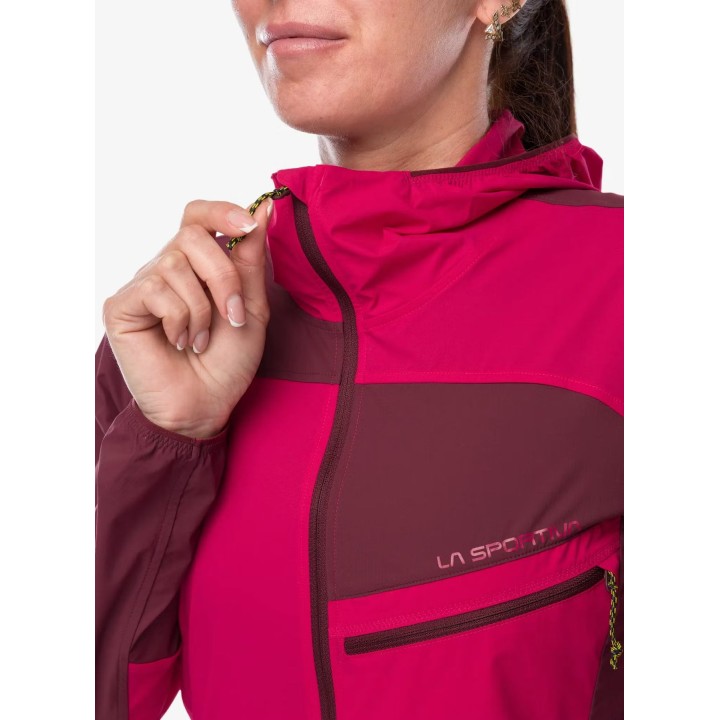 Chaqueta cortavientos Softshell Freeway de La Sportiva para mujer, color Azalea/Rojo, talla S