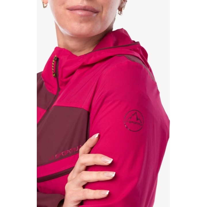 Chaqueta cortavientos Softshell Freeway de La Sportiva para mujer, color Azalea/Rojo, talla S