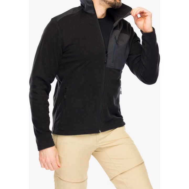 Chaqueta de forro polar con capucha Helly Hansen Daybreaker Block para hombre, negra, talla M