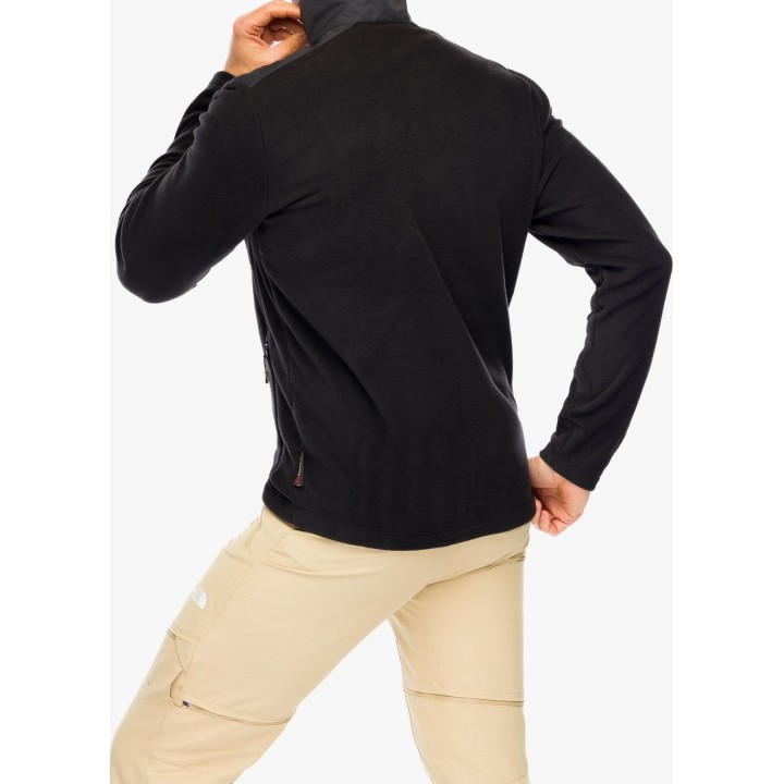 Giacca in pile con cappuccio Helly Hansen Daybreaker Block da uomo, nera, taglia M