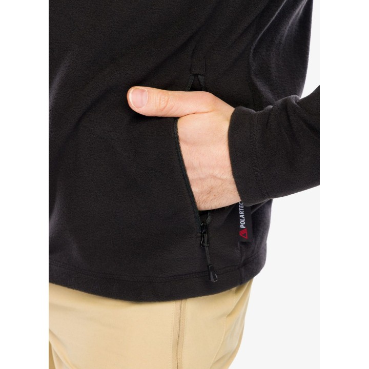 Giacca in pile con cappuccio Helly Hansen Daybreaker Block da uomo, nera, taglia M