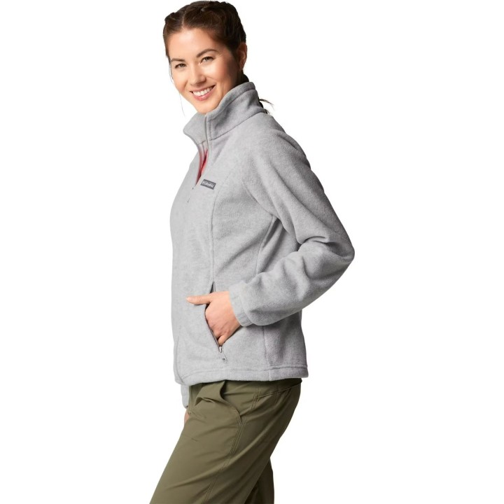 Chaqueta de forro polar con cremallera completa Columbia Benton Springs para mujer, gris