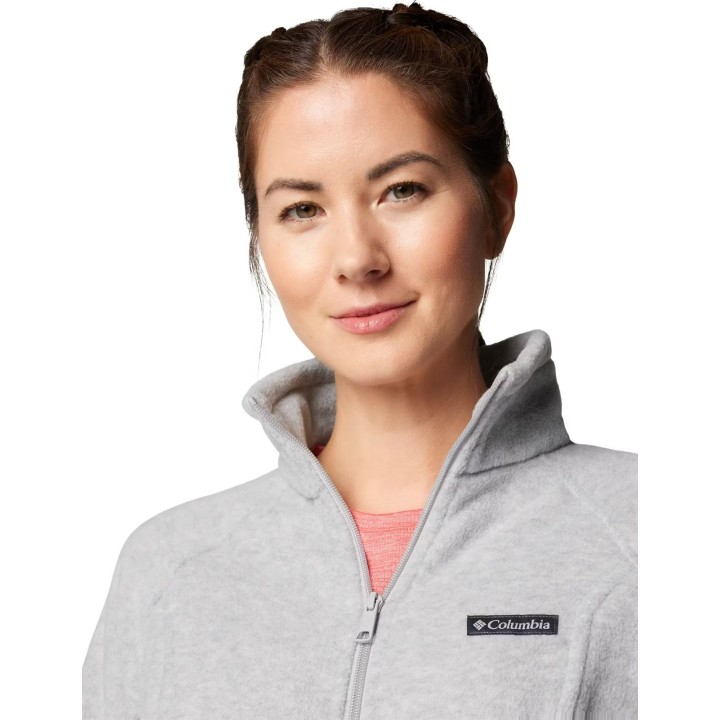 Chaqueta de forro polar con cremallera completa Columbia Benton Springs para mujer, gris