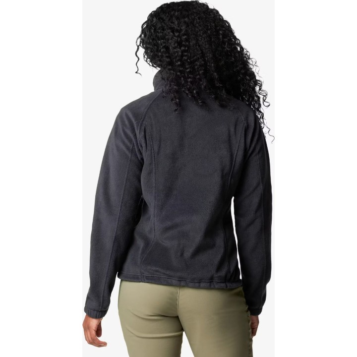 Chaqueta de forro polar con cremallera completa Columbia Benton Springs para mujer, negra, talla M