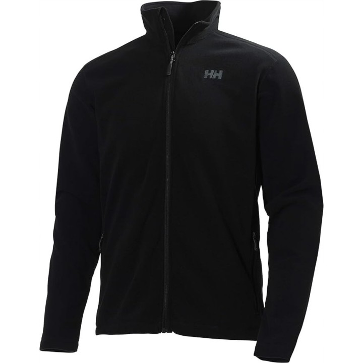 Giacca in pile Helly Hansen Daybreaker con zip integrale, nera/nera, taglia L
