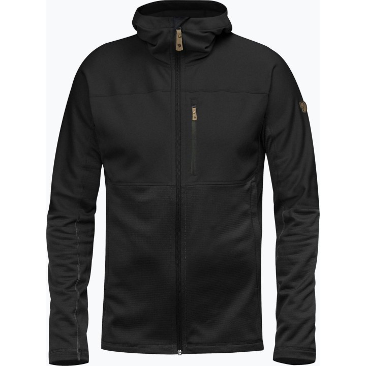 Chaqueta de forro polar Fjällräven Abisko Trail para hombre, negra, talla S