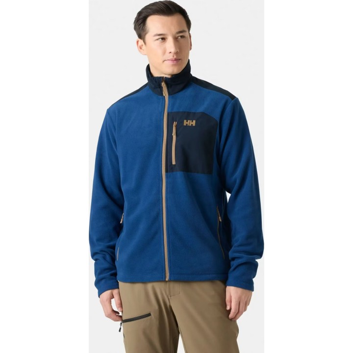 Chaqueta de forro polar Helly Hansen Daybreaker Block con cremallera completa, azul oscuro, talla M