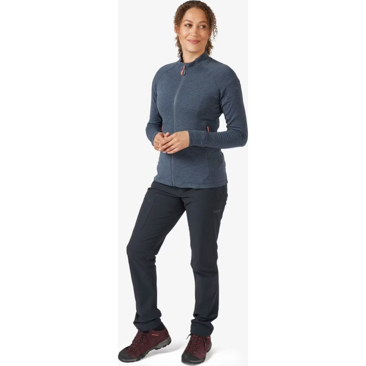 Chaqueta de forro polar Rab Nexus para mujer, color acero