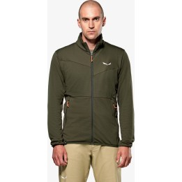 Giacca in pile Salewa Puez Cammino PL, colore verde oliva scuro, taglia S