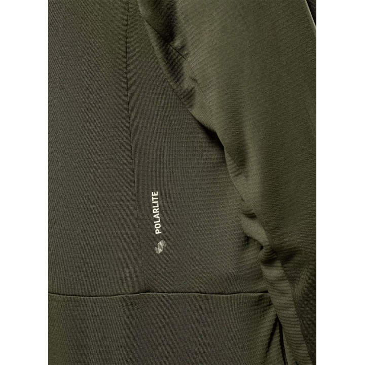 Chaqueta de forro polar Salewa Puez Cammino PL, color verde oliva oscuro, talla S