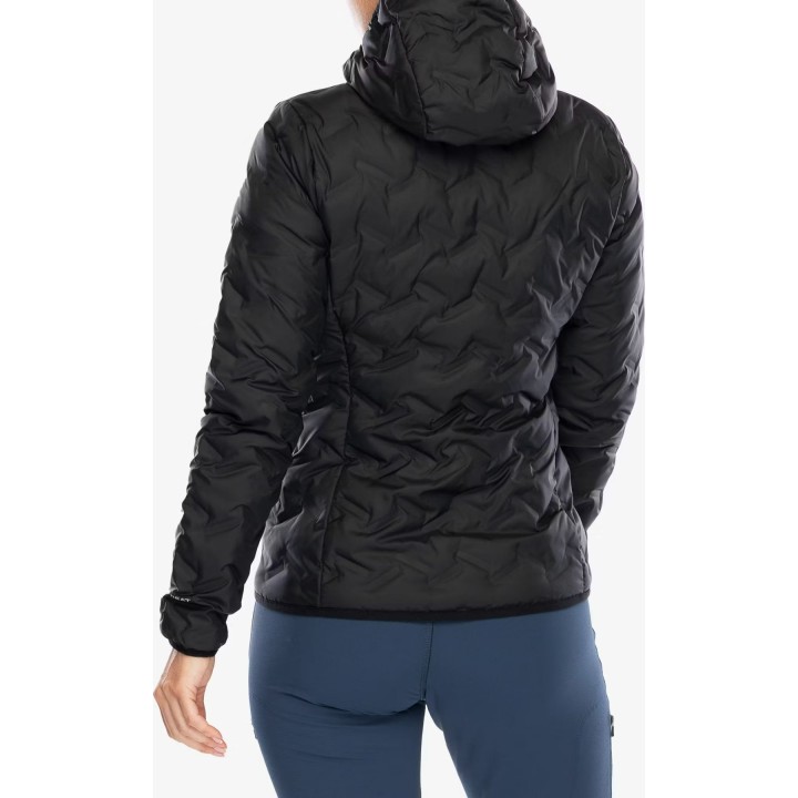 Chaqueta de plumón con capucha Columbia Delta Ridge II para mujer, negra, talla S