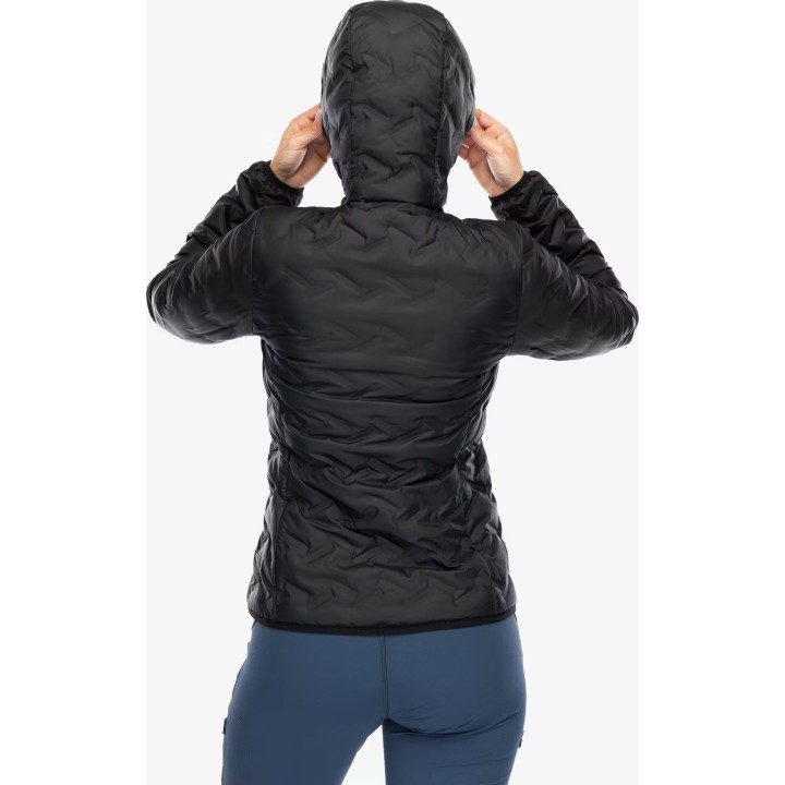Chaqueta de plumón con capucha Columbia Delta Ridge II para mujer, negra, talla S