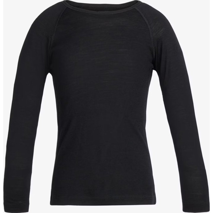 Icebreaker Merino 200 Oasis LS Crewe para niños, negro